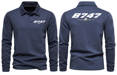 BOEING 747 LONG SLEEVE POLO